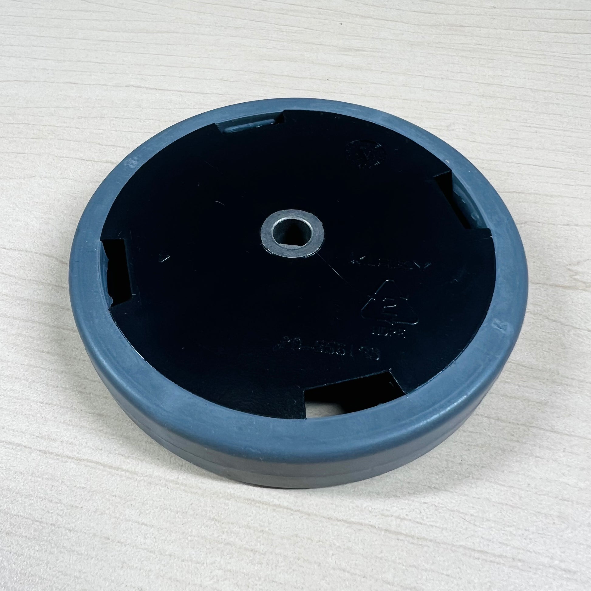 Rear drive wheel for Kirby vacuum cleaner.