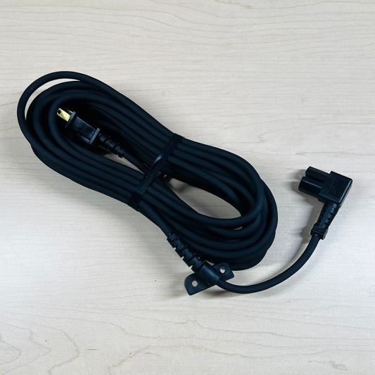 Black 32-foot power cord for Kirby vacuum cleaner.