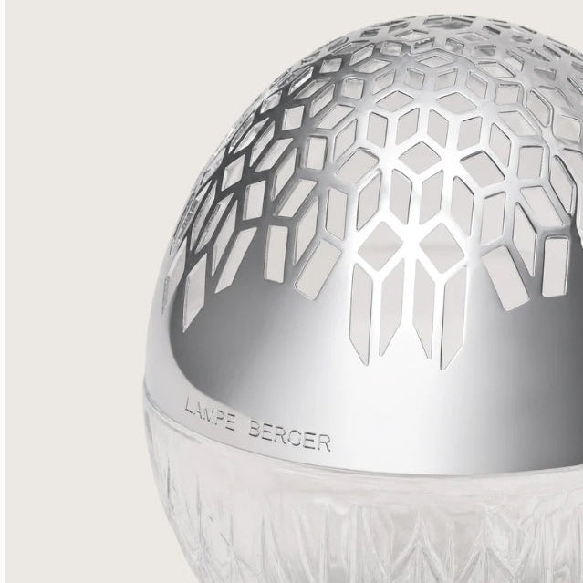 A close up of the Luka lamp by Lampe Berger Paris.