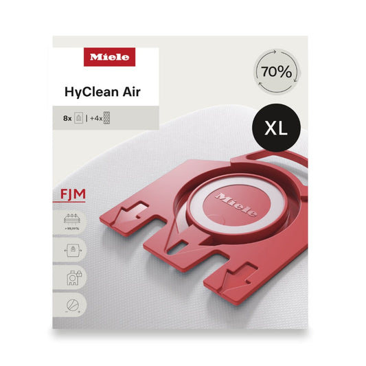 Miele HyClean Air vacuum cleaner filter cartridge package, size XL.