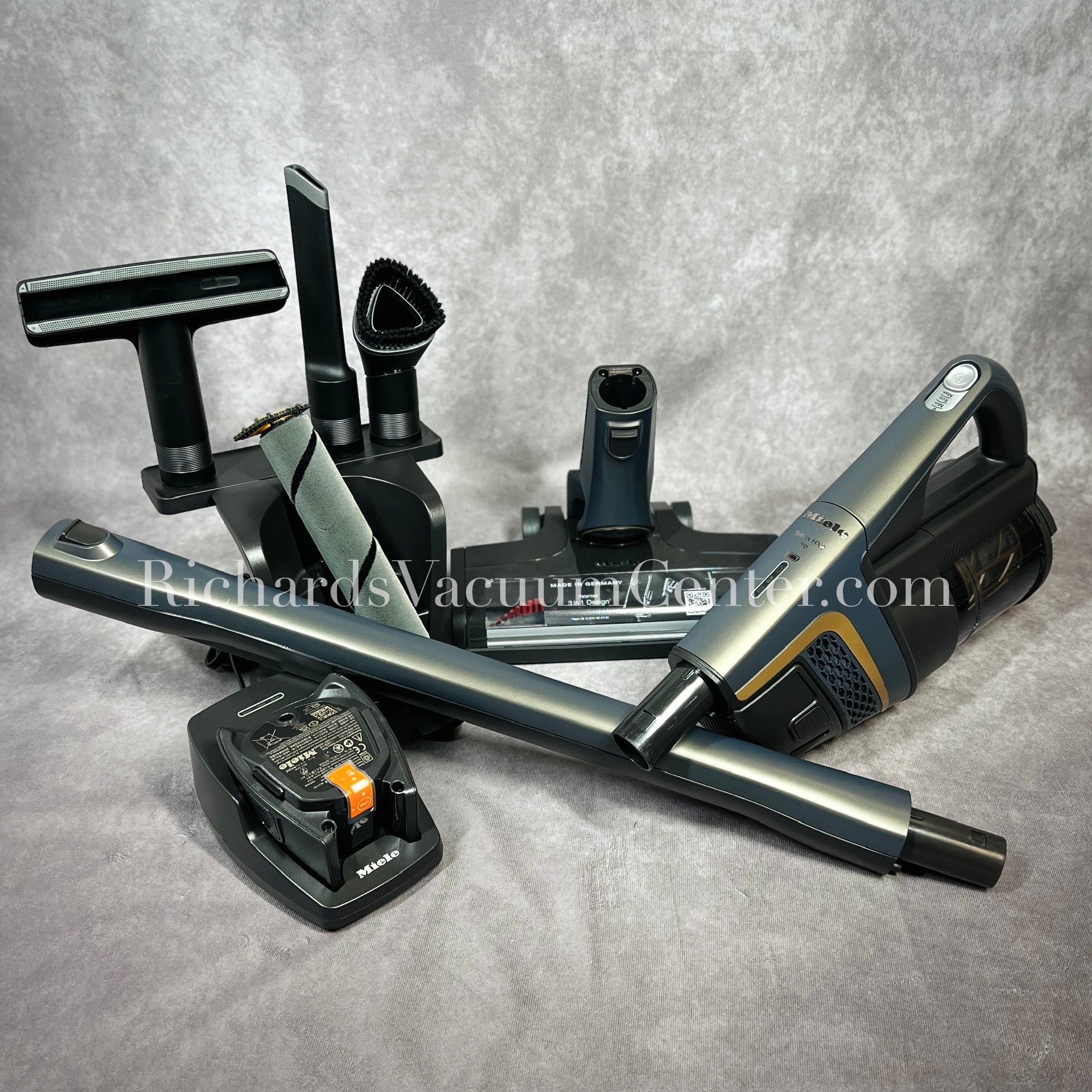 TriFlex Pro with all tools, parts, batteries, and charging docks.