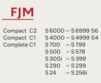 List of Miele vacuum model numbers that use the FJM vacuum bags.