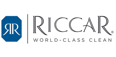 Riccar logo with world-class clean text on a white background