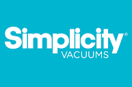 Simplicity Vacuums logo on a blue background