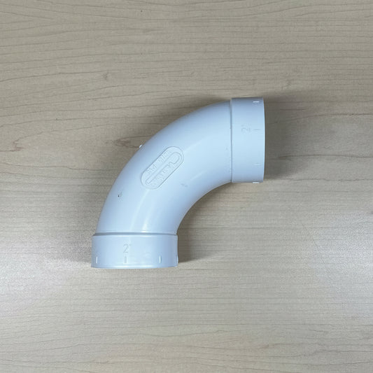 Sweep elbow for central vacuum system piping.